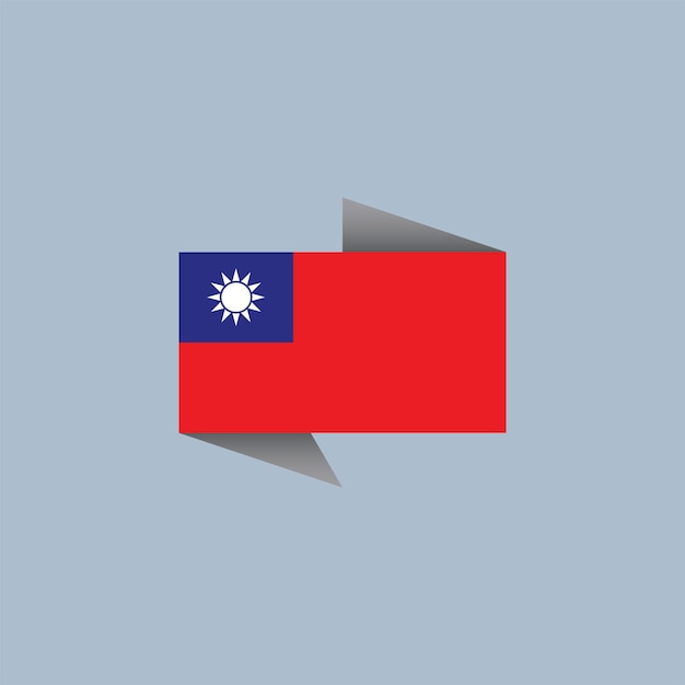 Illustration of Taiwan flag Template