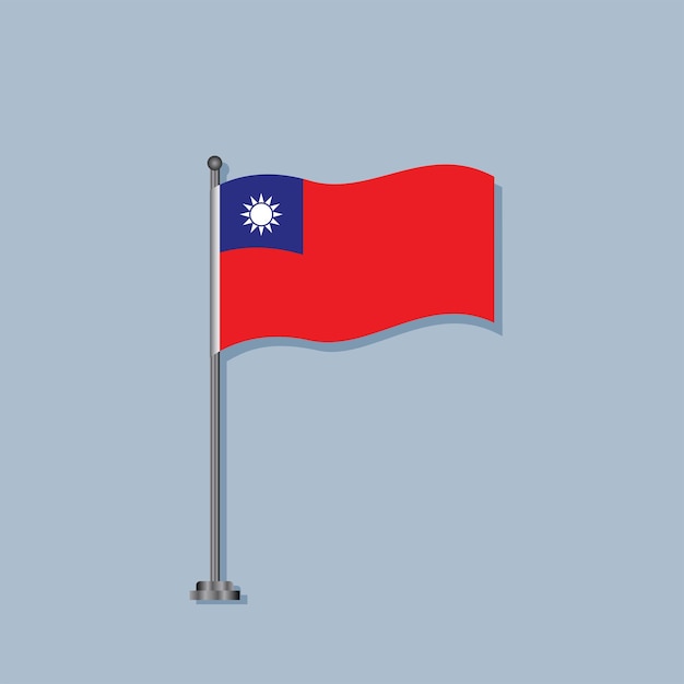 Illustration of Taiwan flag Template