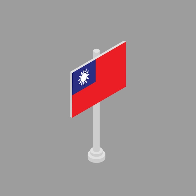 Illustrazione del modello di bandiera di taiwan