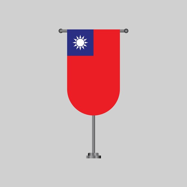 Illustration of Taiwan flag Template