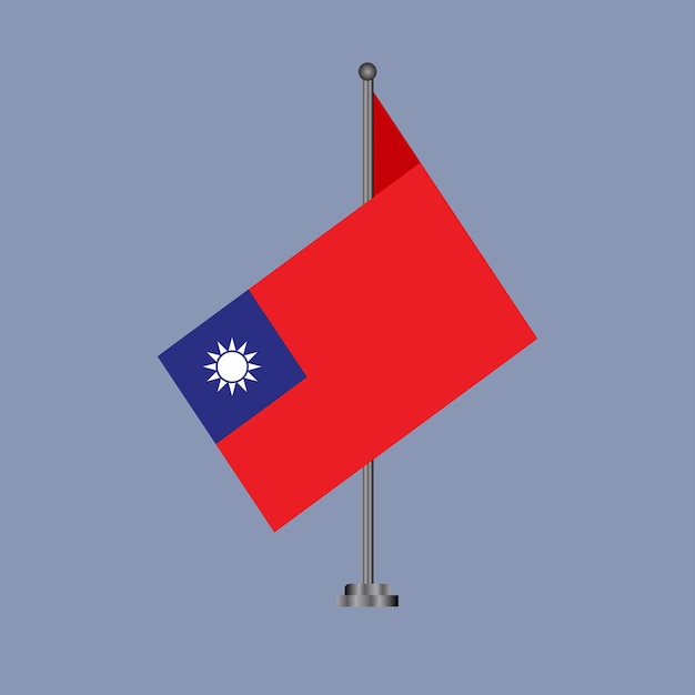 Illustration of Taiwan flag Template