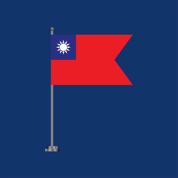 Vector illustration of taiwan flag template