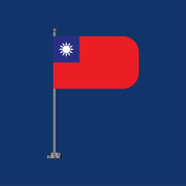 Illustration of Taiwan flag Template