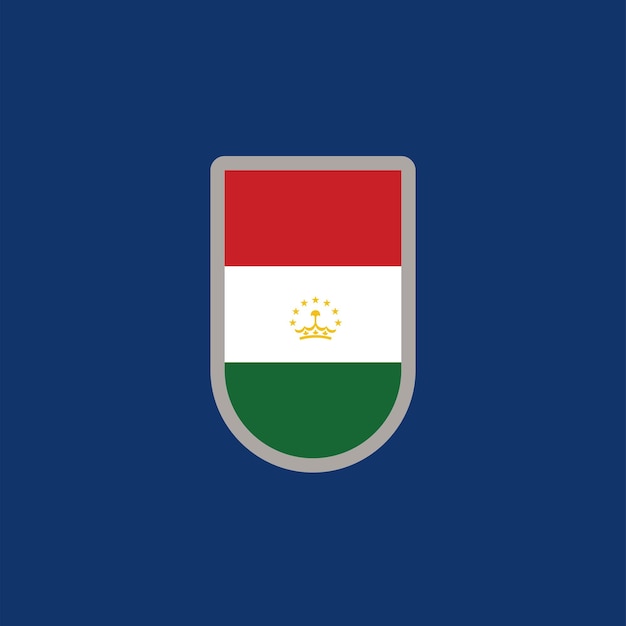 タジキスタンの国旗のイラスト テンプレート