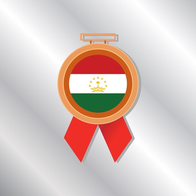 Vector illustration of tajikistan flag template