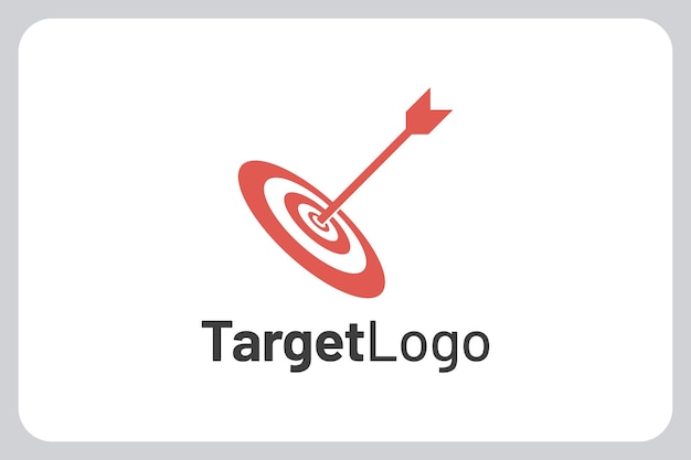 Illustration Target logo design dartboard with dart arrow icon logo design vector