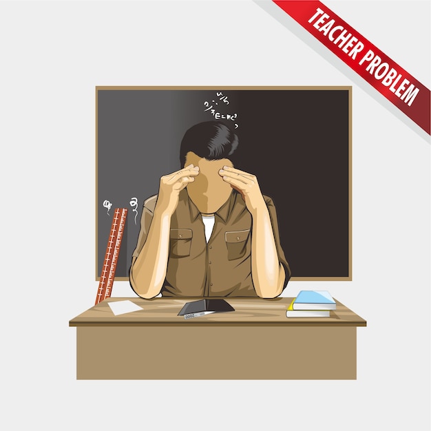 Vector illustration of the teacher