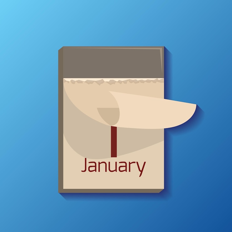 Vector illustration tear-off calendar with the date for your creativity