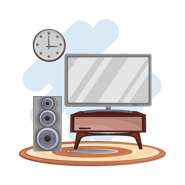 Vector illustration of television