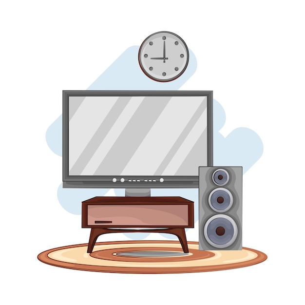 Vector illustration of television