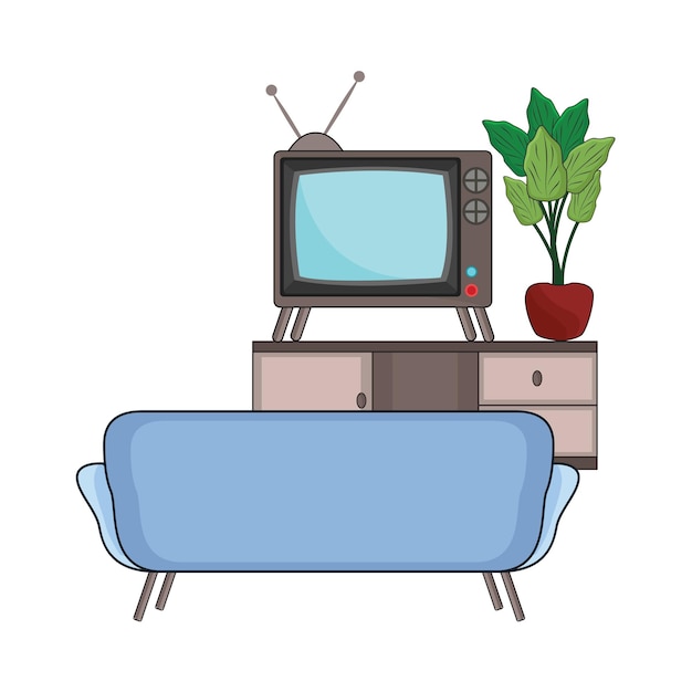 Vector illustration of television