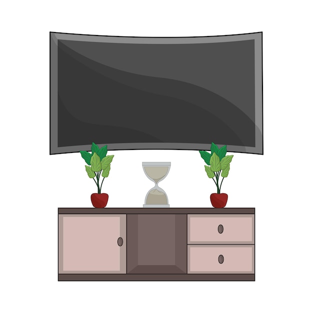 Vector illustration of television