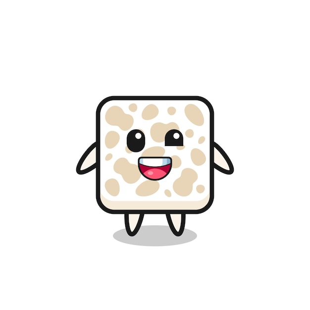 Illustration of an tempeh character with awkward poses