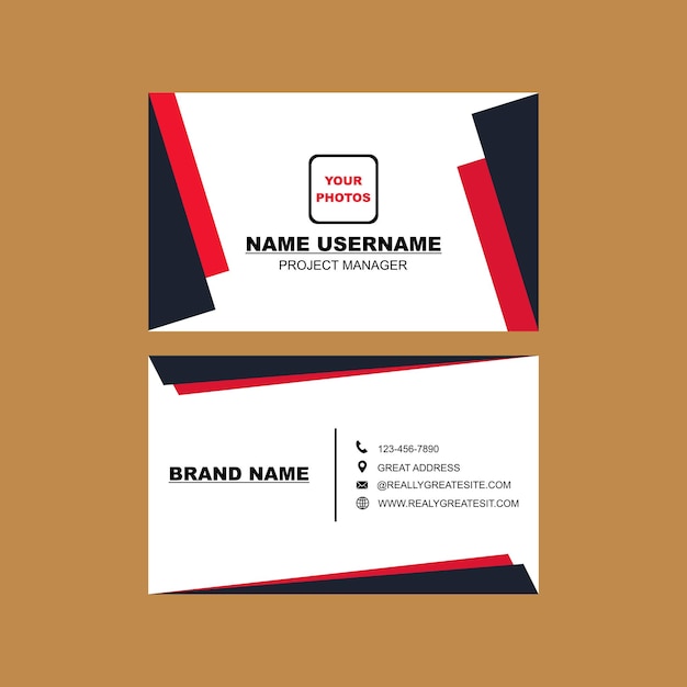 Vector illustration template business card