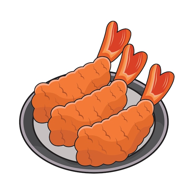 Vector illustration of tempura