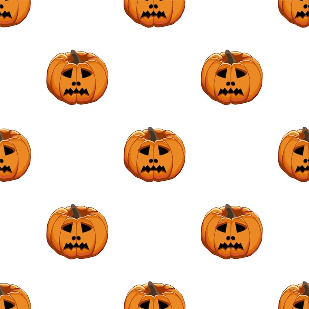 Illustration on theme big colored pattern Halloween seamless orange pumpkin Seamless pattern consisting of collection pumpkin accessory at Halloween Rare pattern Halloween from seamless pumpkin