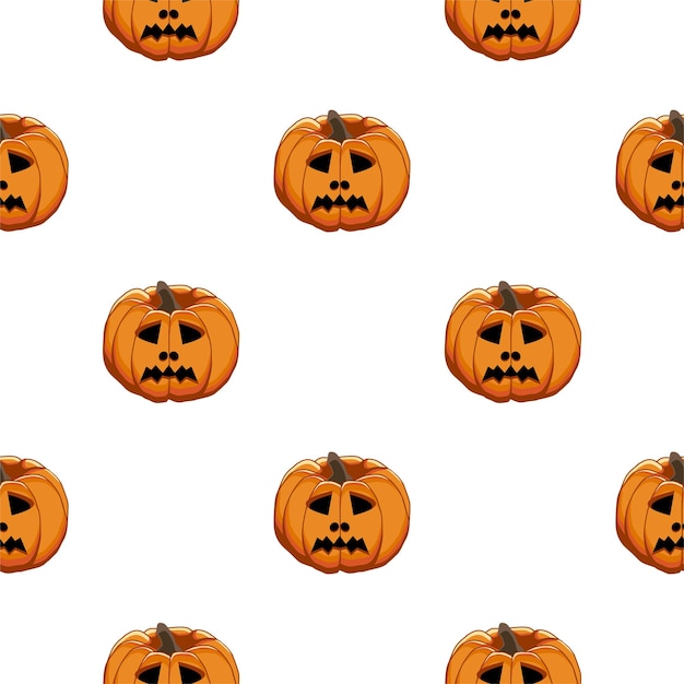 Illustration on theme big colored pattern Halloween seamless orange pumpkin Seamless pattern consisting of collection pumpkin accessory at Halloween Rare pattern Halloween from seamless pumpkin