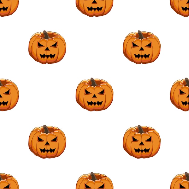 Illustration on theme big colored pattern Halloween seamless orange pumpkin Seamless pattern consisting of collection pumpkin accessory at Halloween Rare pattern Halloween from seamless pumpkin