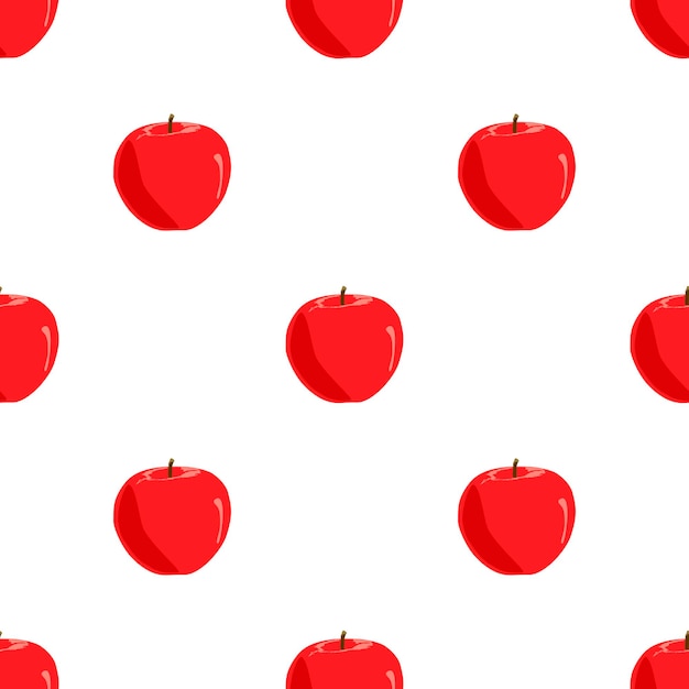 テーマの大きな色のシームレスなリンゴのイラスト