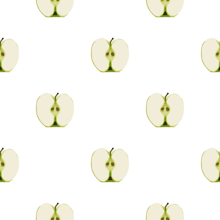 Vector illustration on theme big colored seamless apple