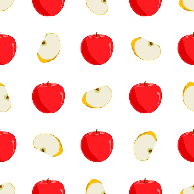 Illustration on theme big colored seamless apple