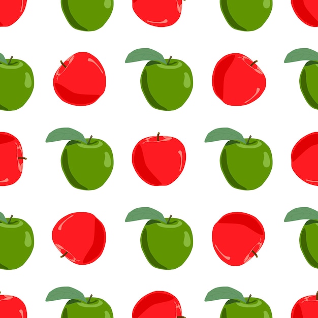 Illustration on theme big colored seamless apple