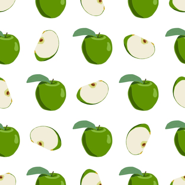 Illustration on theme big colored seamless apple