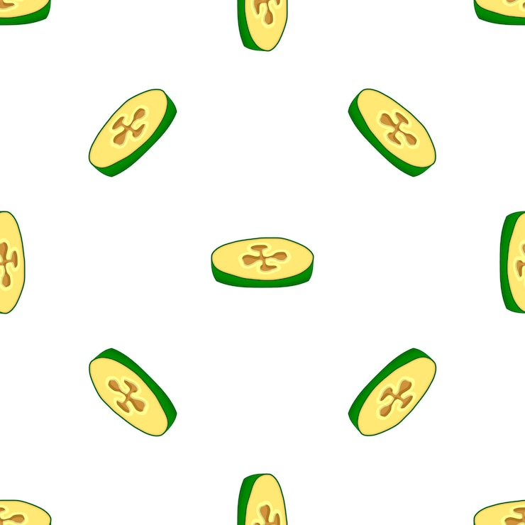Vector illustration on theme big colored seamless feijoa