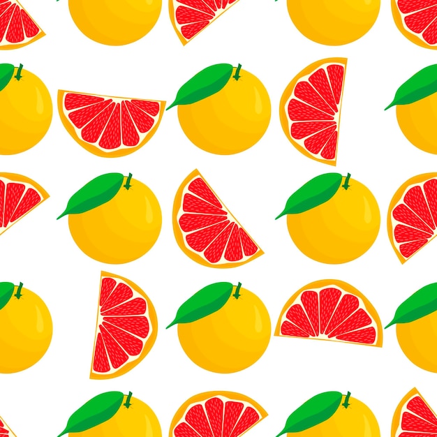 Illustration on theme big colored seamless grapefruit