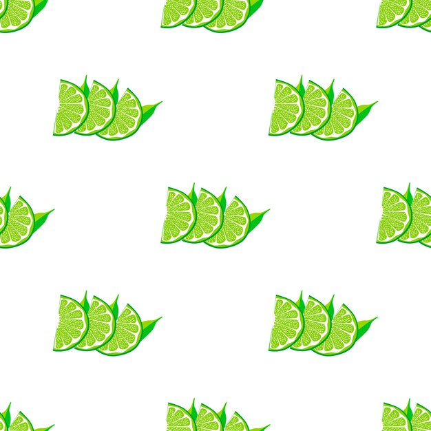 Illustration on theme big colored seamless green lime