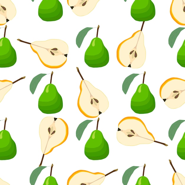 Illustration on theme big colored seamless pear