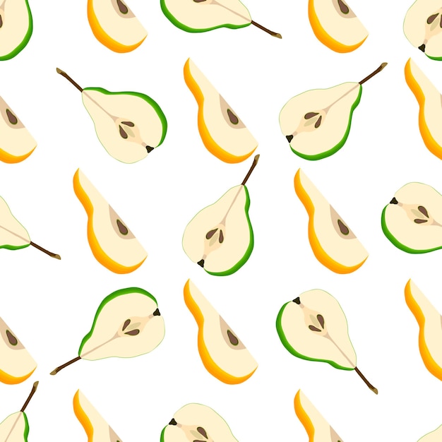 Illustration on theme big colored seamless pear