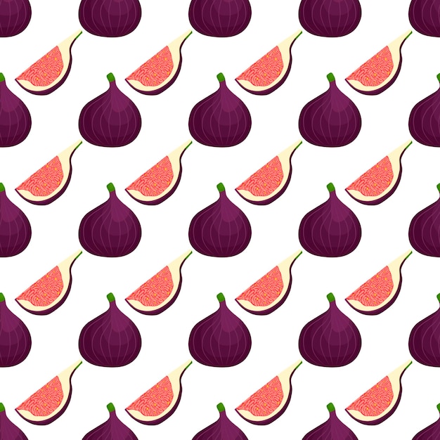 Illustration on theme big colored seamless purple fig