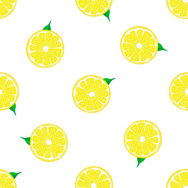 Illustration on theme big colored seamless yellow lemon