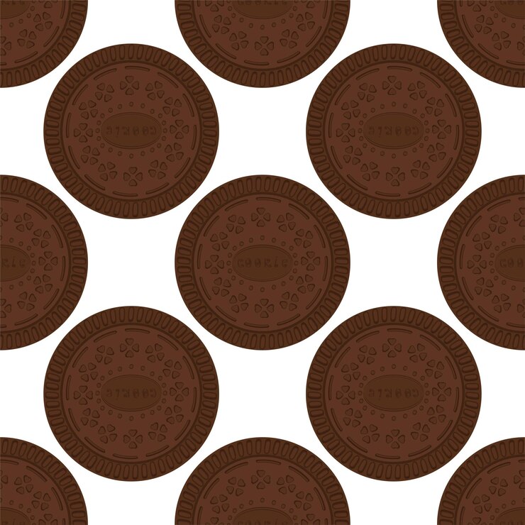 Vector illustration on theme big set identical biscuit kit colorful pastry cookie