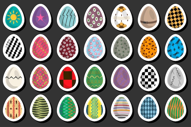 Illustration on theme celebration holiday Easter with hunt colorful bright eggs