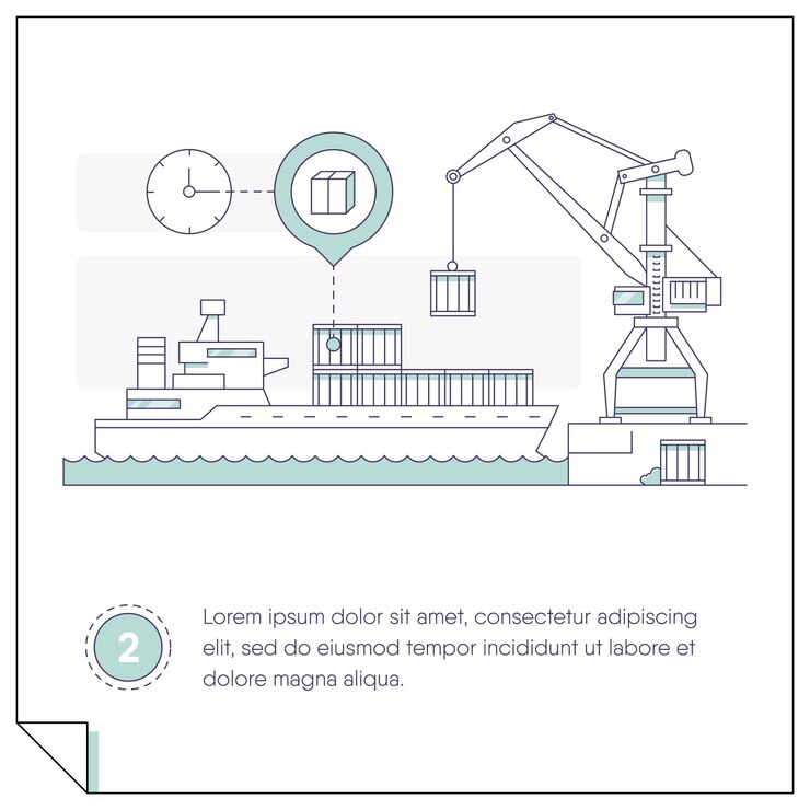 Illustration on the theme of construction and logistics