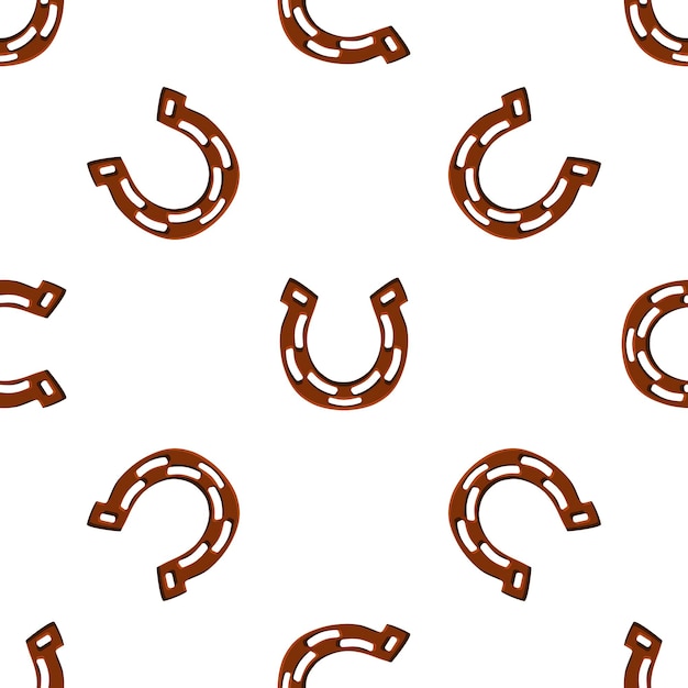 Vector illustration on theme irish holiday st patrick day seamless horseshoes
