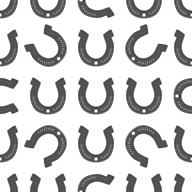 Vector illustration on theme irish holiday st patrick day seamless horseshoes