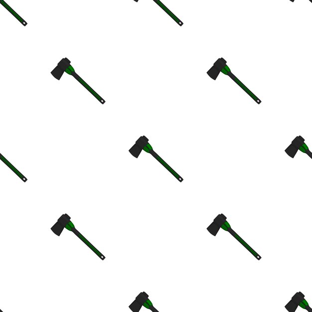 Vector illustration on theme pattern steel axes with wooden handle