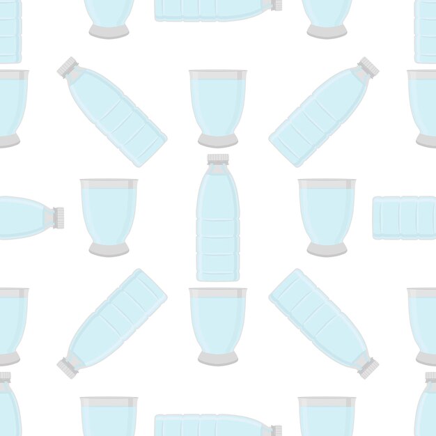 テーマのイラスト セット同一タイプのペットボトル