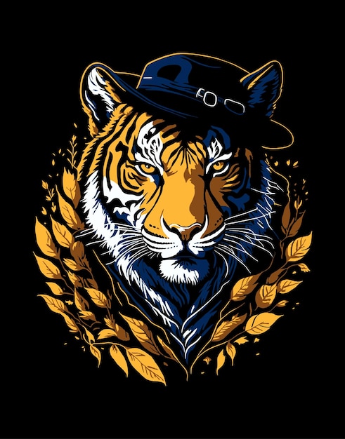 illustration tiger vector for clothing brand