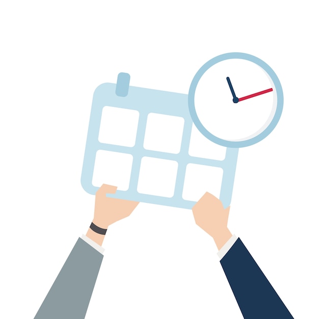 Vector illustration of time management icon