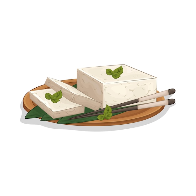 Vettore illustrazione del tofu