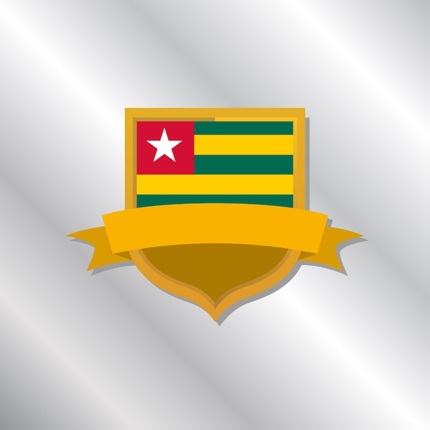 Vector illustration of togo flag template