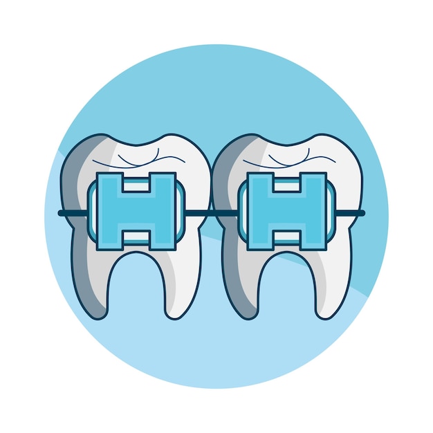 Vettore illustrazione di un dente