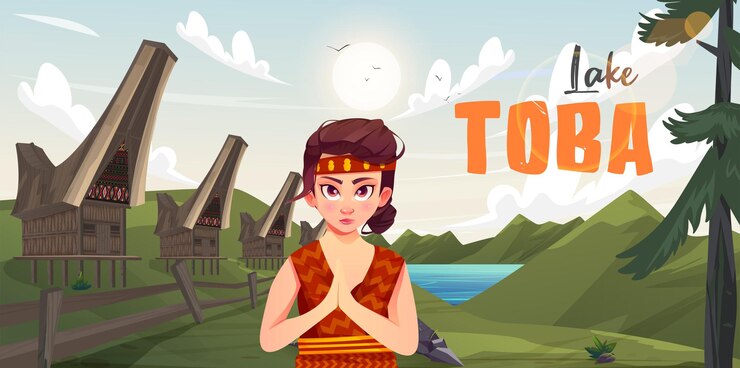 Vector illustration of the traditional batak tribe