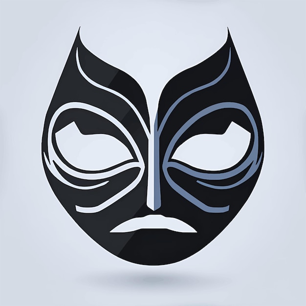 Vector illustration of traditional mask super hero mask face mask face character cartoon mask vector