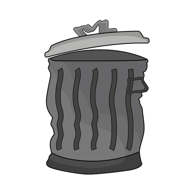 Vector illustration of trash bin