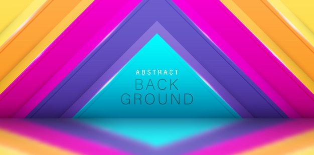 Vector illustration triangle stage colorful background stripes for launch event product concept